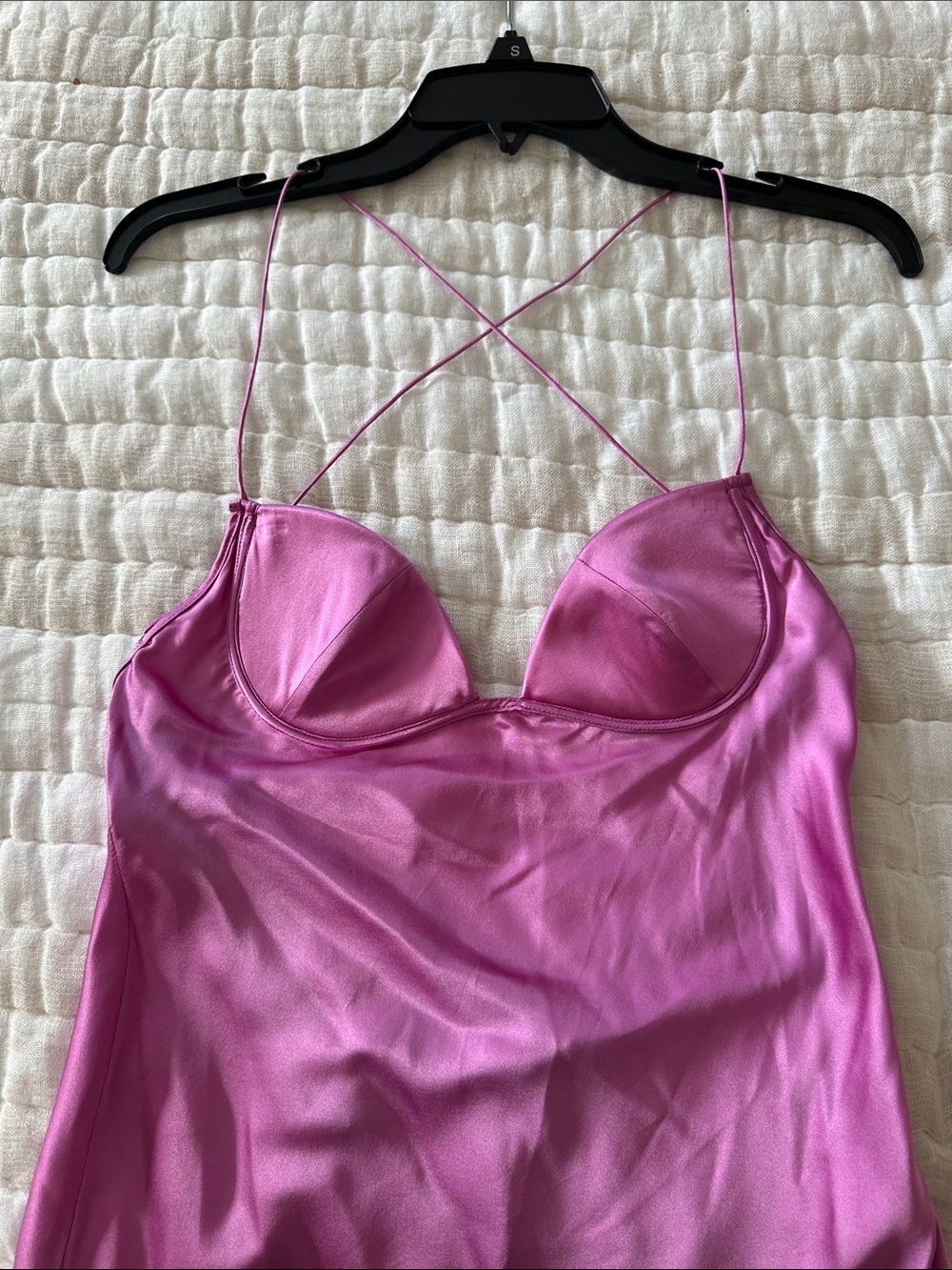 SER.O.YA Pink Silk Asymmetric Sweet Heart Neckline Long Dress Size S - Picture 6 of 16